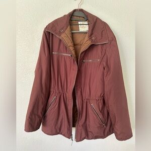 Maroon London Fog Adjustable  Coat